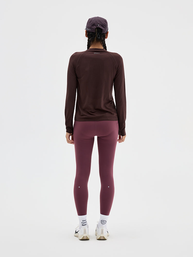 Integrated Knit Athletic Long-Sleeve Top