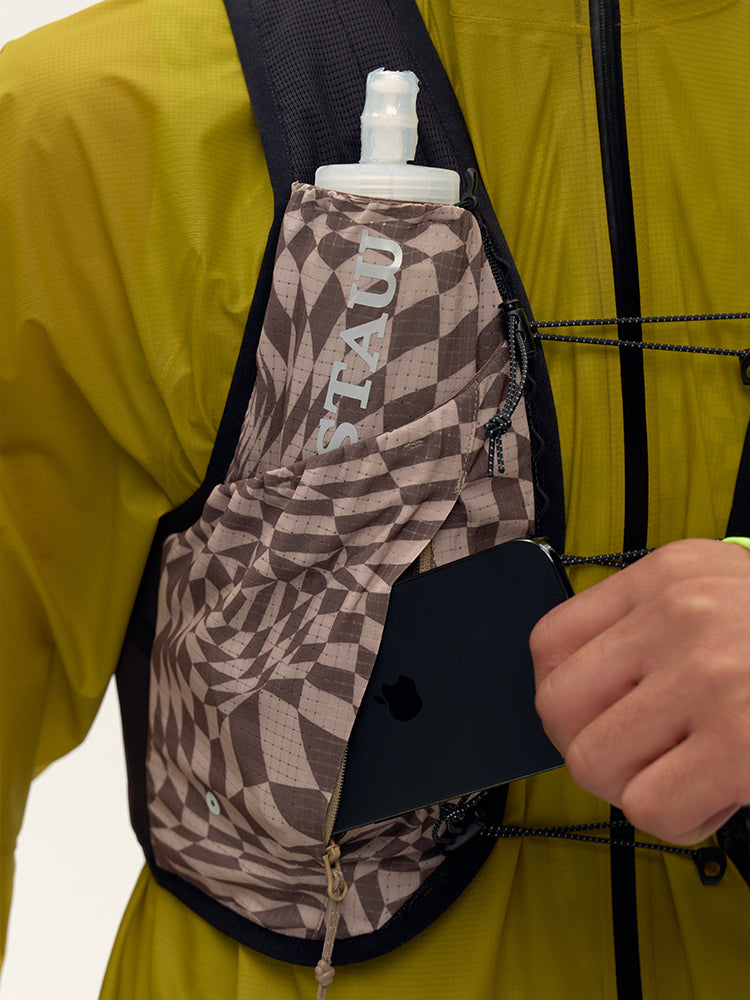12L Trail Running Hydration Vest –Khaki Grid