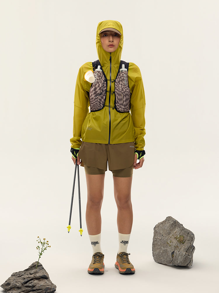 12L Trail Running Hydration Vest –Khaki Grid