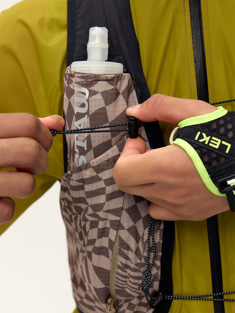 12L Trail Running Hydration Vest –Khaki Grid