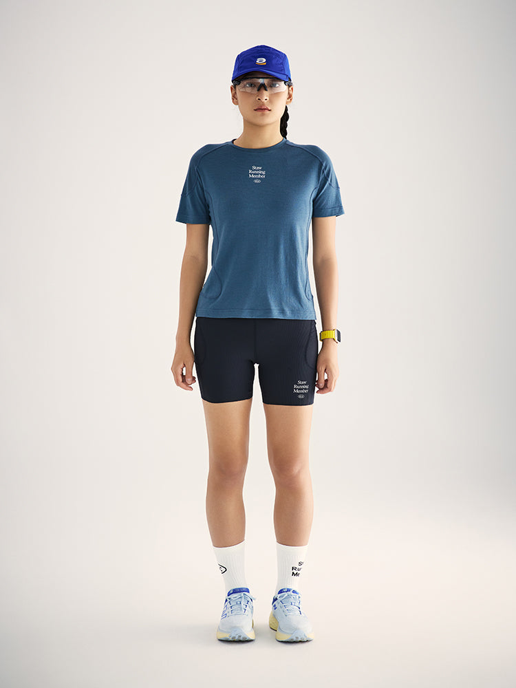 Ribbed Tight Running Shorts