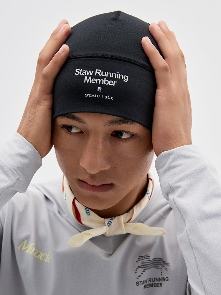 Grid Fleece Running Beanie
