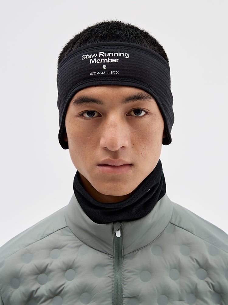 Grid Fleece Ear Warmer Headband