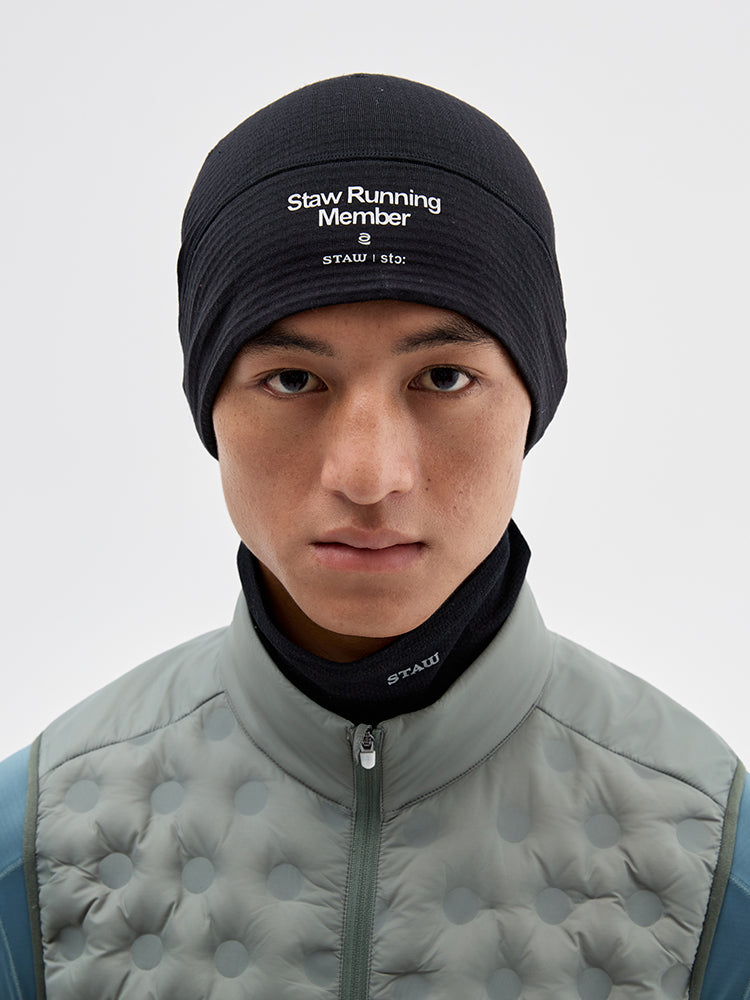 Grid Fleece Running Beanie
