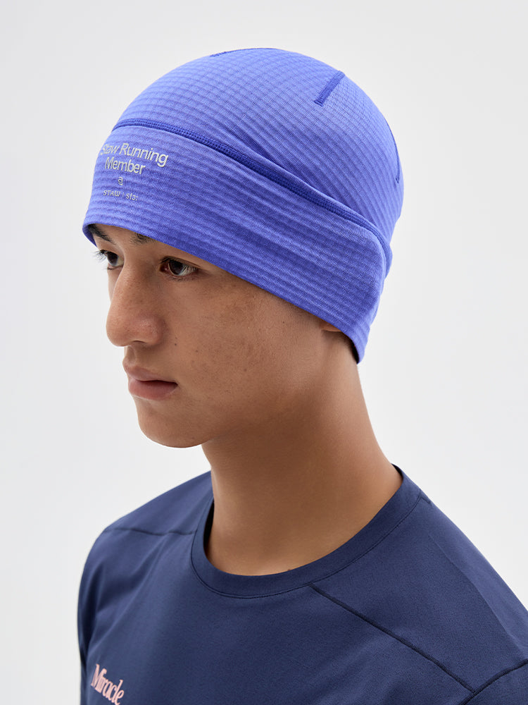 Grid Fleece Running Beanie