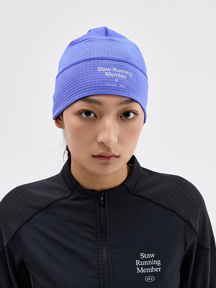 Grid Fleece Running Beanie
