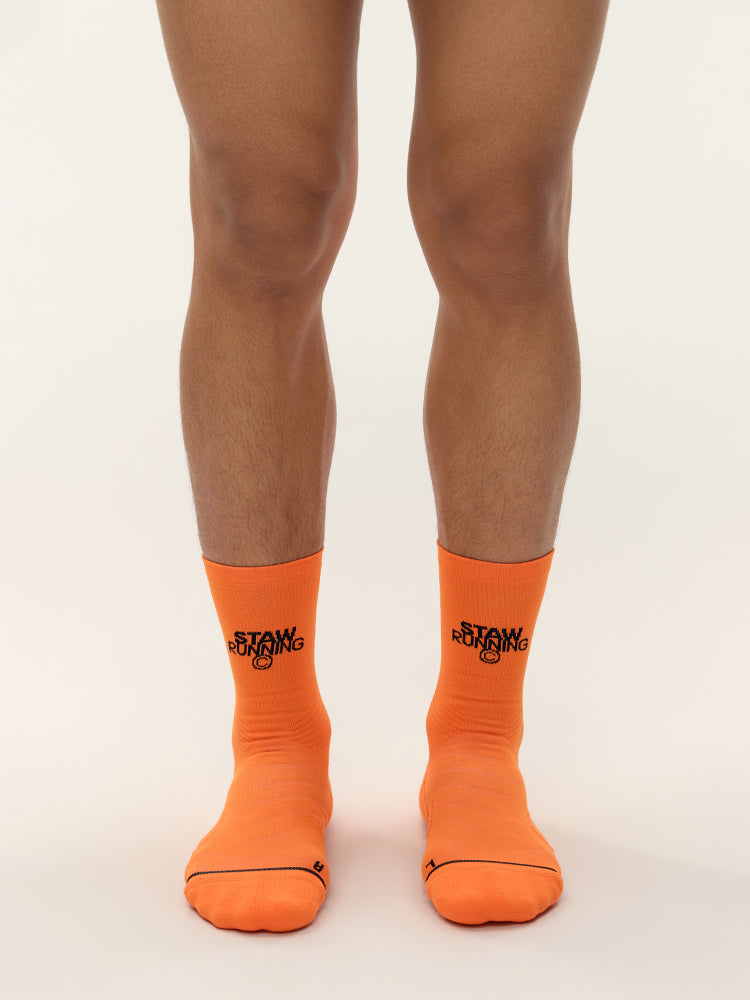 Solid Color Running Mid-Calf Socks