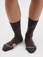Jacquard Color-Blocked Running Socks