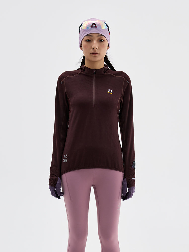0°C 2.0 Fleece Lined Hooded Running Long Sleeve