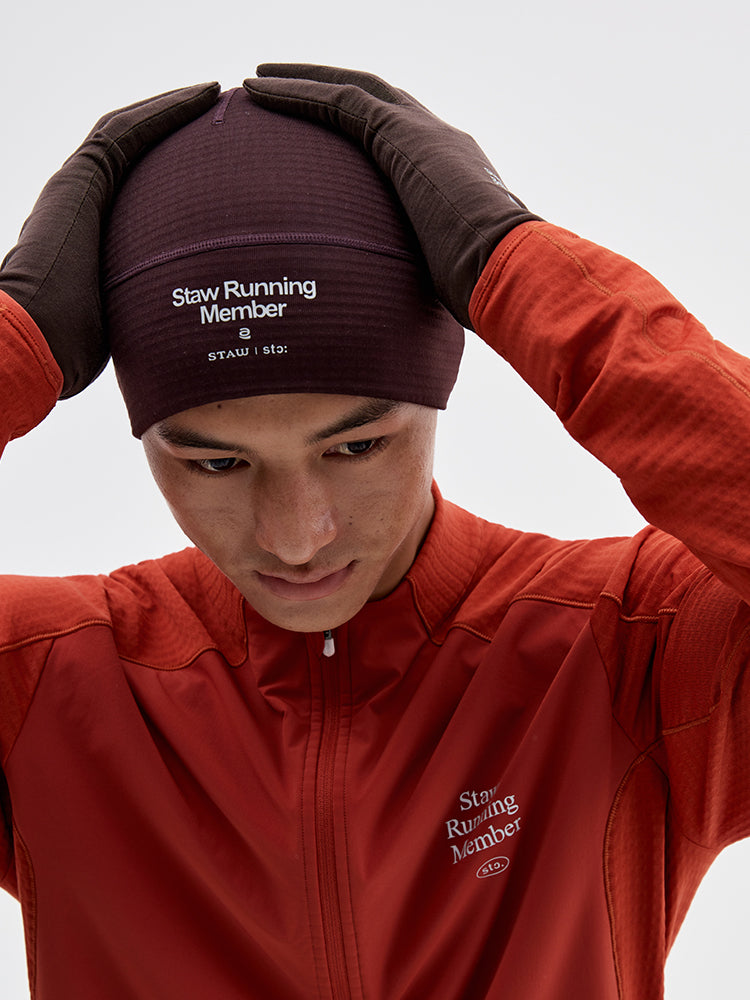 Grid Fleece Running Beanie