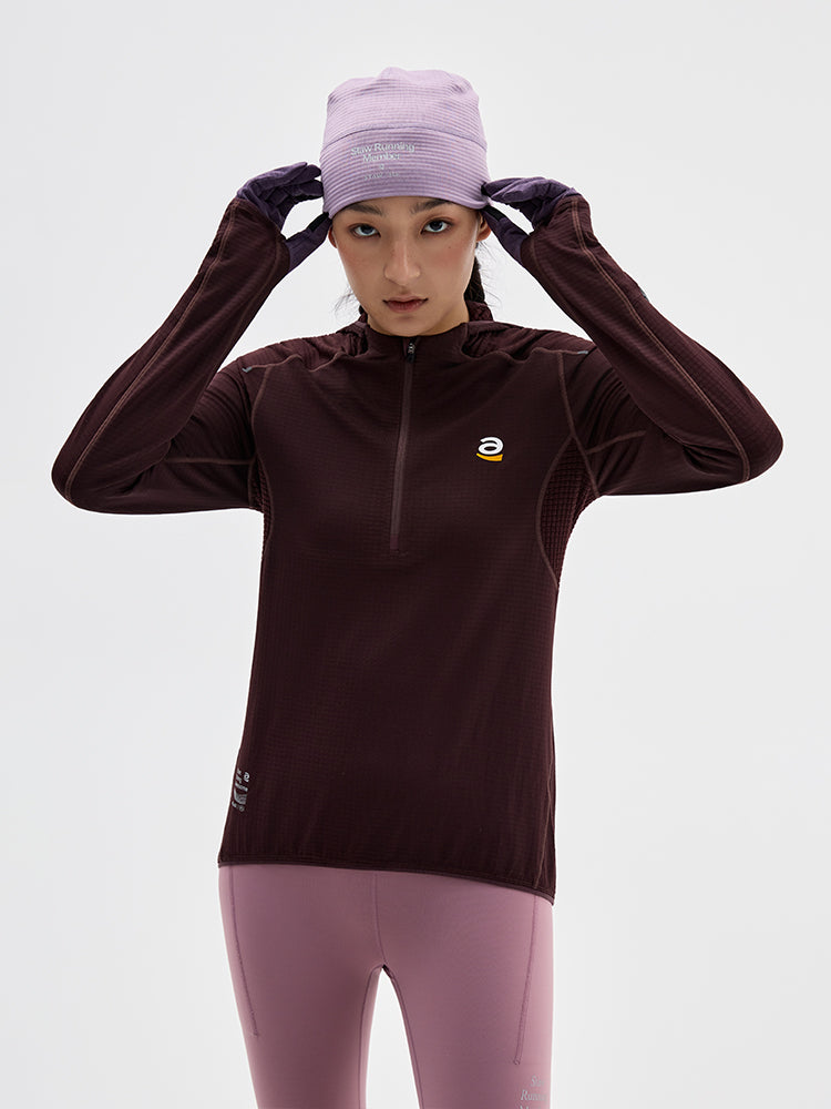 0°C 2.0 Fleece Lined Hooded Running Long Sleeve