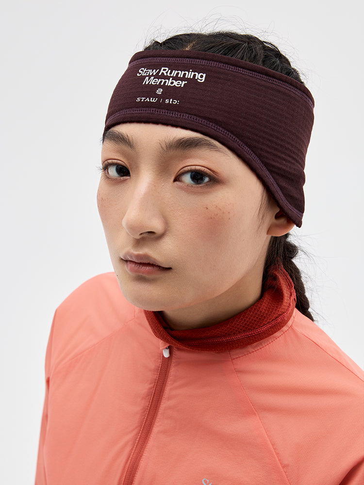 Grid Fleece Ear Warmer Headband