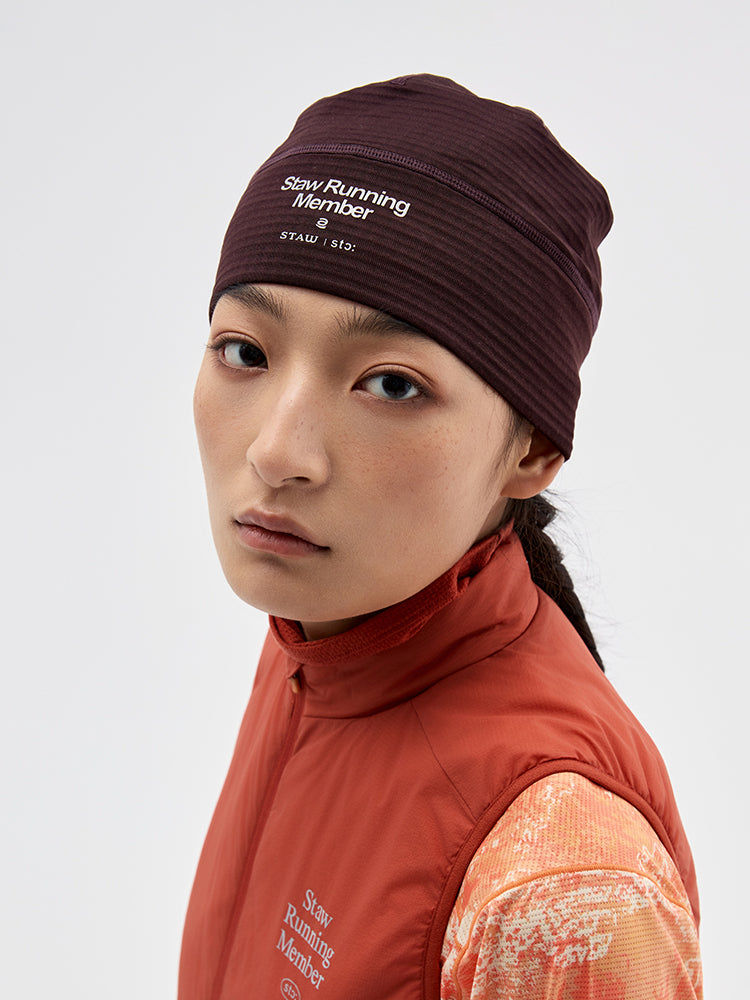 Grid Fleece Running Beanie