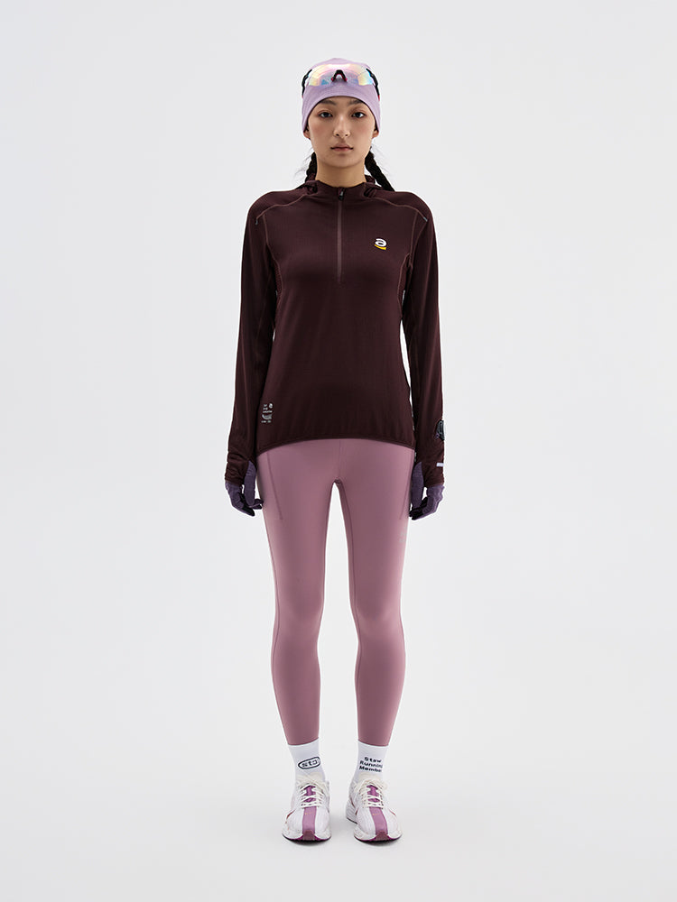 0°C 2.0 Fleece Lined Hooded Running Long Sleeve