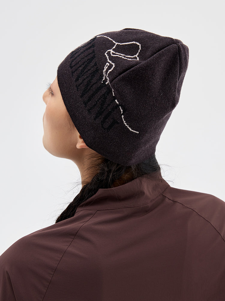 Jacquard Color-Blocked Merino Wool Beanie