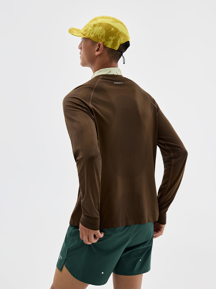 Integrated Knit Athletic Long-Sleeve Top