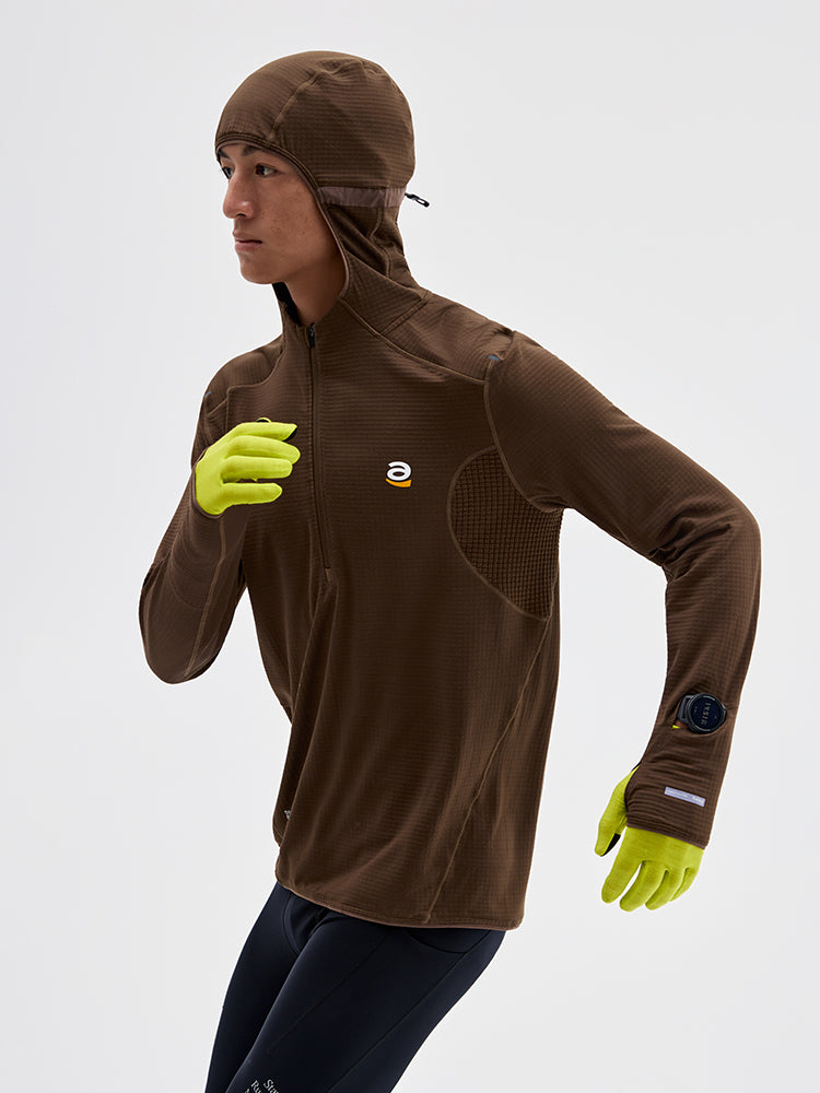 0°C 2.0 Fleece Lined Hooded Running Long Sleeve