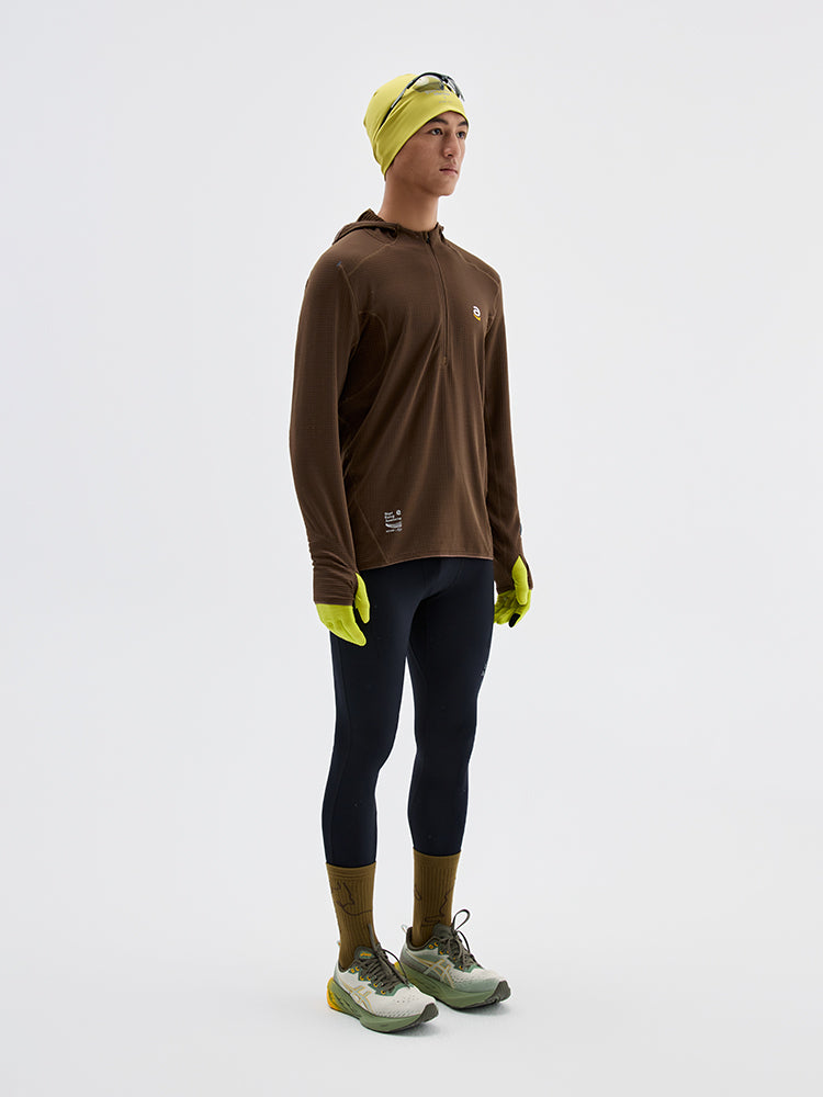 0°C 2.0 Fleece Lined Hooded Running Long Sleeve