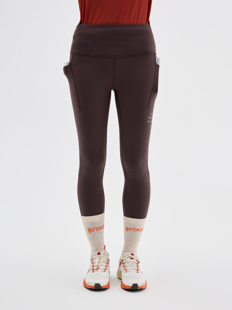 0°C Stable Waist Pack Fleece Tight Running Pants