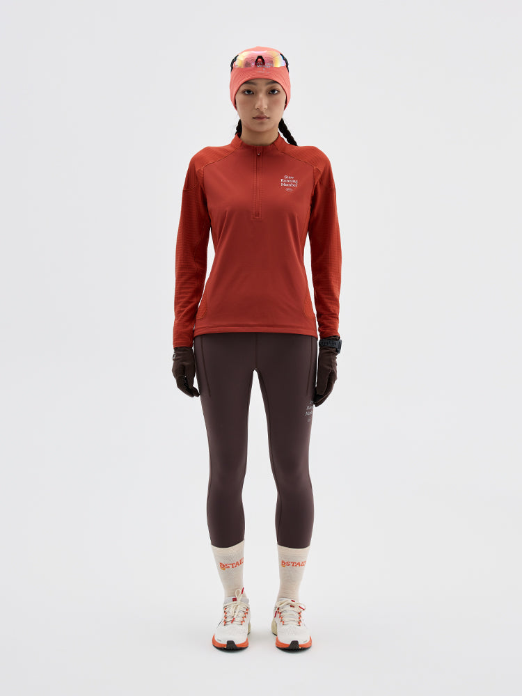 0°C Stable Waist Pack Fleece Tight Running Pants