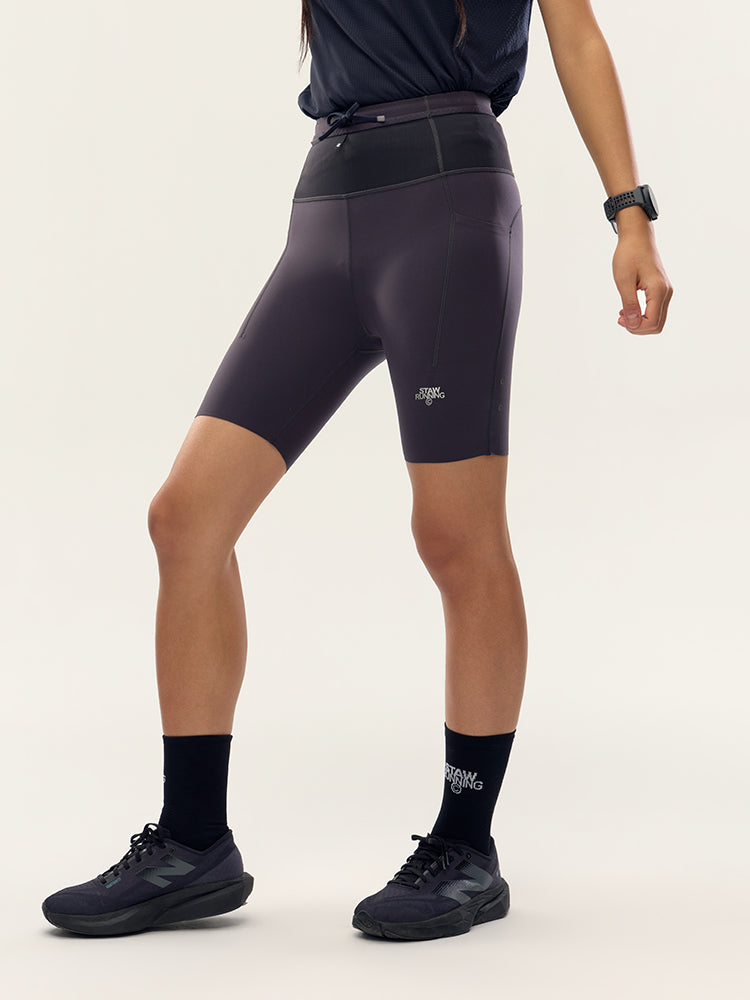 Henwen Waist Pack Compression Running Shorts