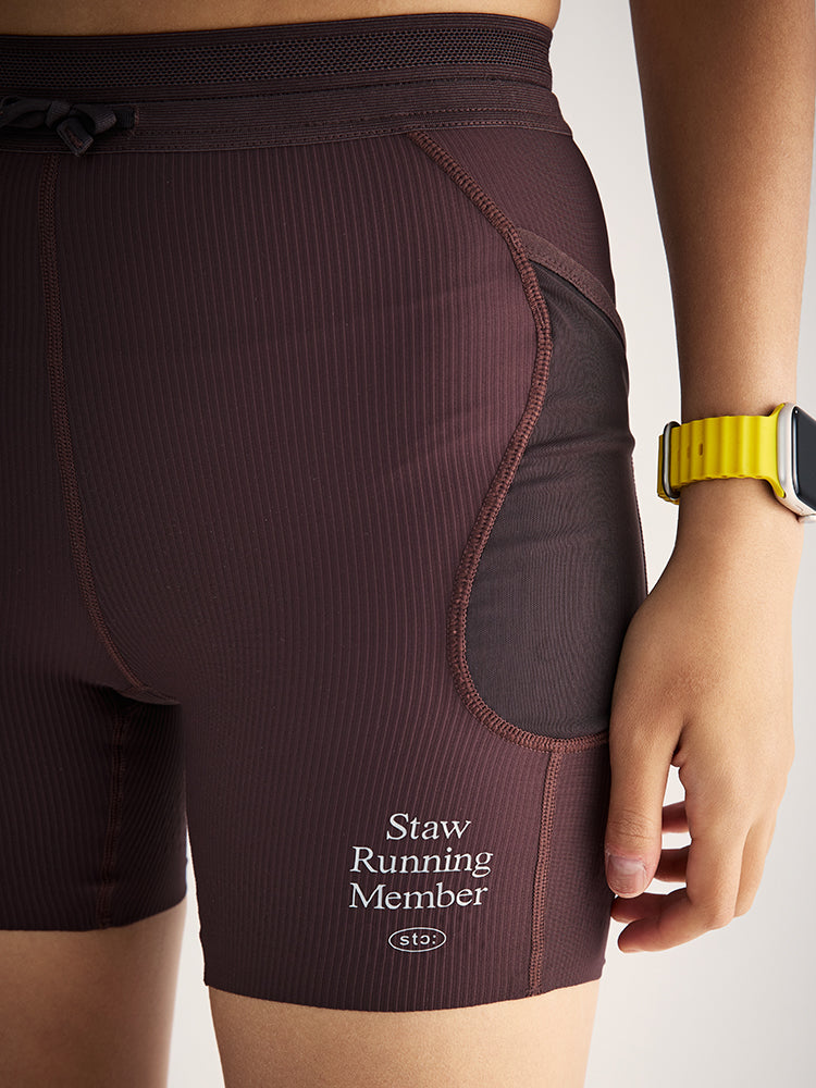 Ribbed Tight Running Shorts