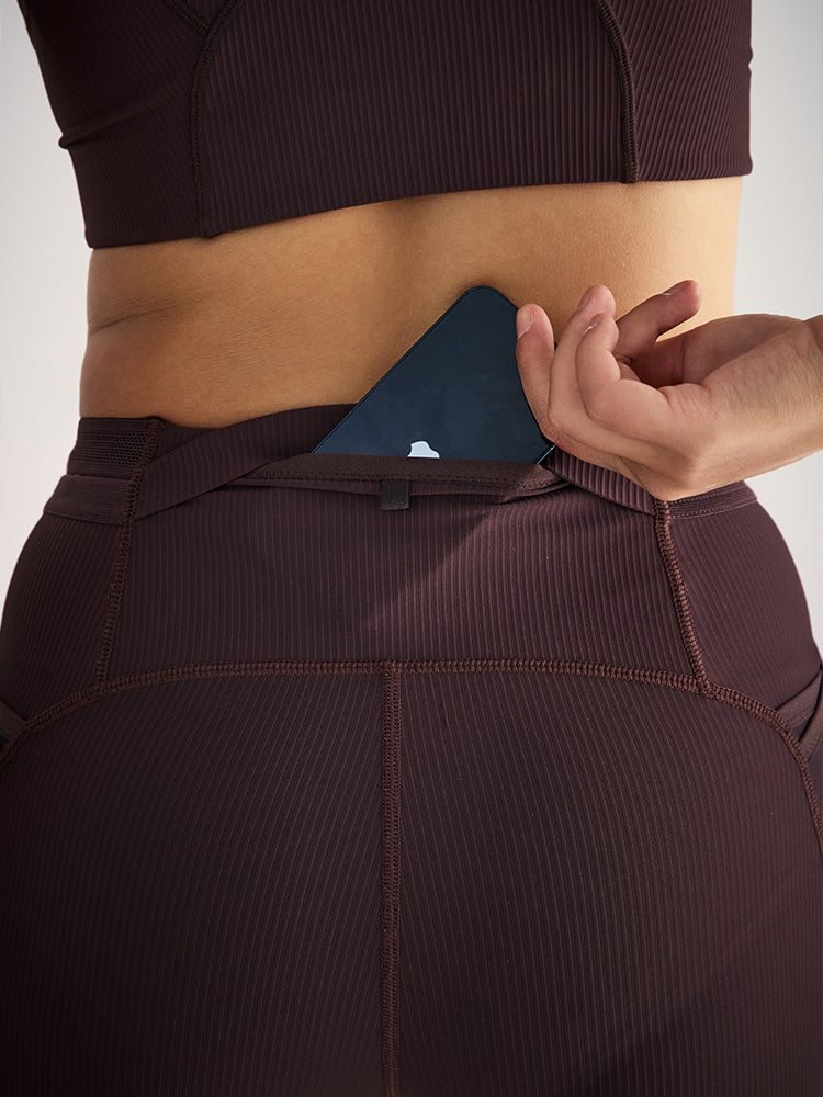 Ribbed Tight Running Shorts