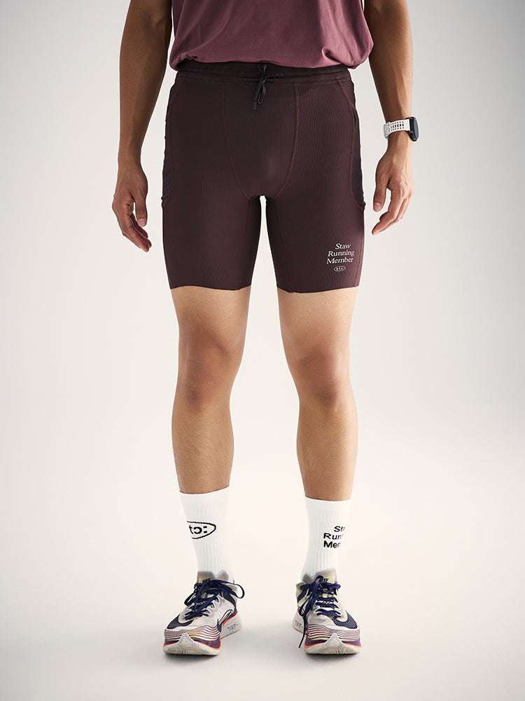Ribbed Tight Running Shorts
