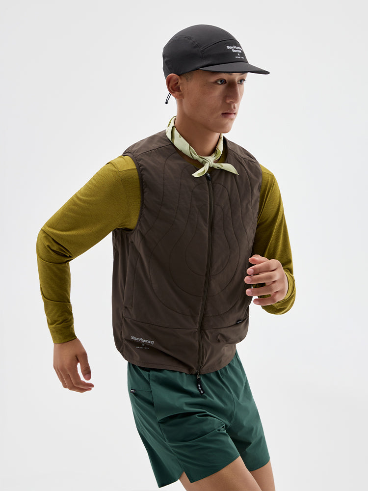 Quilted Collarless Sports Puffer Vest