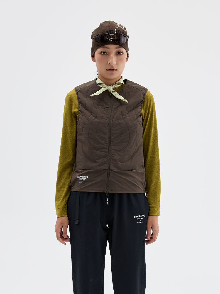 Quilted Collarless Sports Puffer Vest