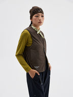 Quilted Collarless Sports Puffer Vest