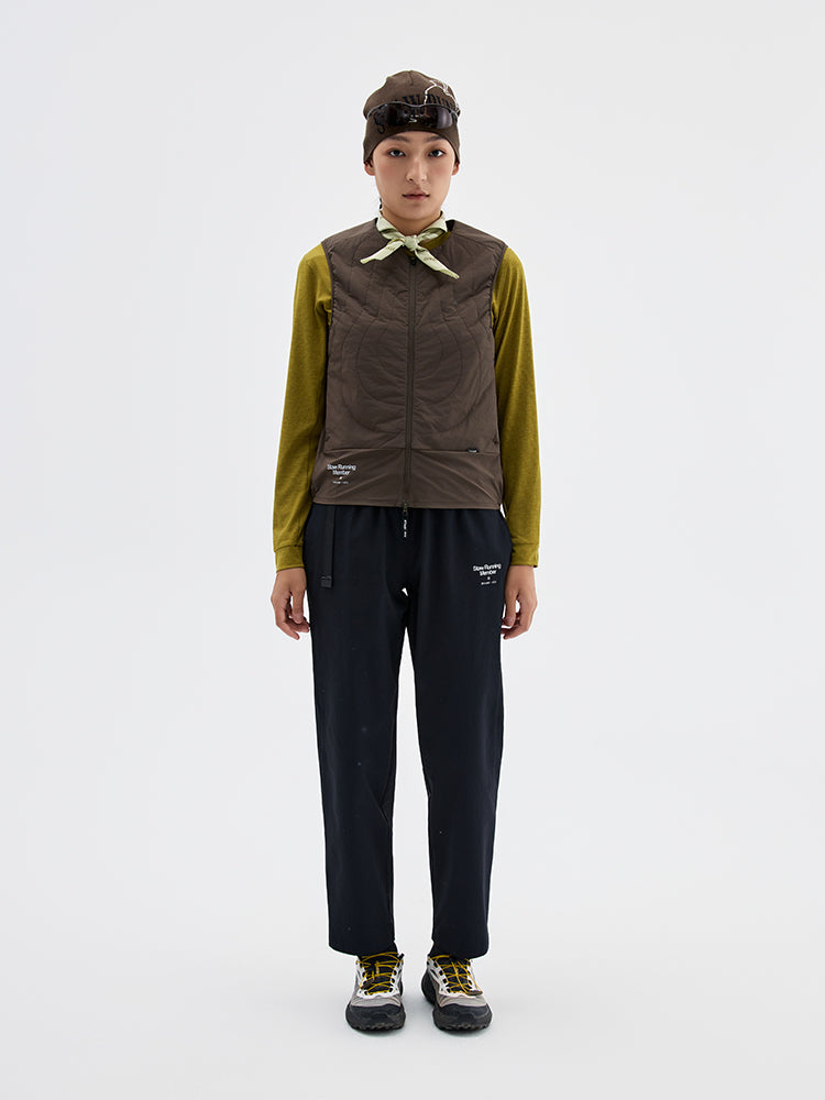 Quilted Collarless Sports Puffer Vest