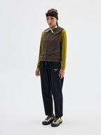 Quilted Collarless Sports Puffer Vest