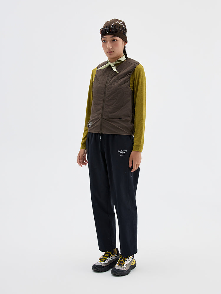 Quilted Collarless Sports Puffer Vest