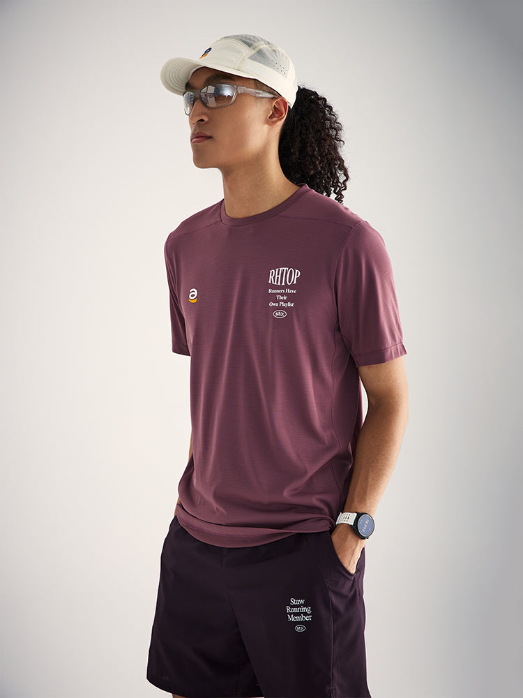 Music-Themed Printed Running T-Shirt
