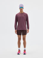 Runner‑Themed Printed Long‑Sleeve Running Top