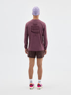 Runner‑Themed Printed Long‑Sleeve Running Top