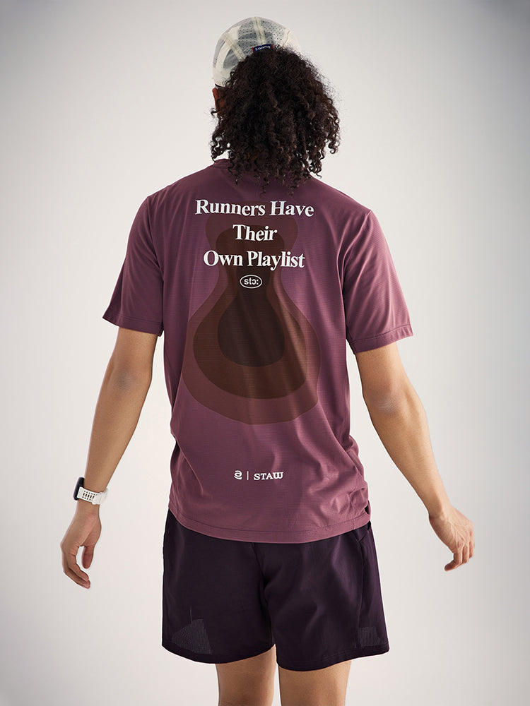 Music-Themed Printed Running T-Shirt
