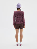 Runner‑Themed Printed Long‑Sleeve Running Top