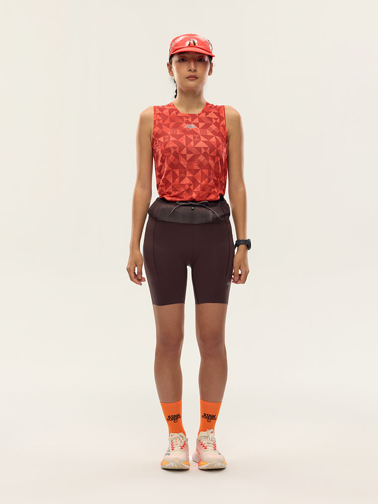 Henwen Waist Pack Compression Running Shorts
