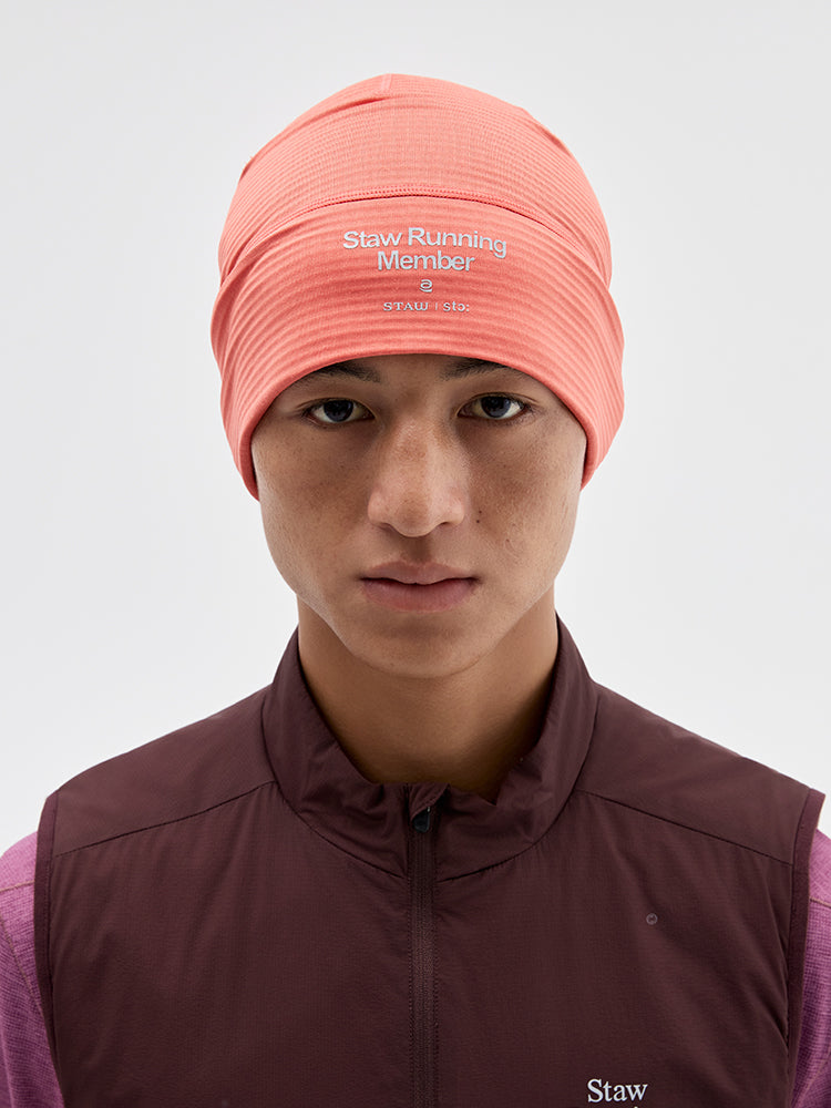 Grid Fleece Running Beanie
