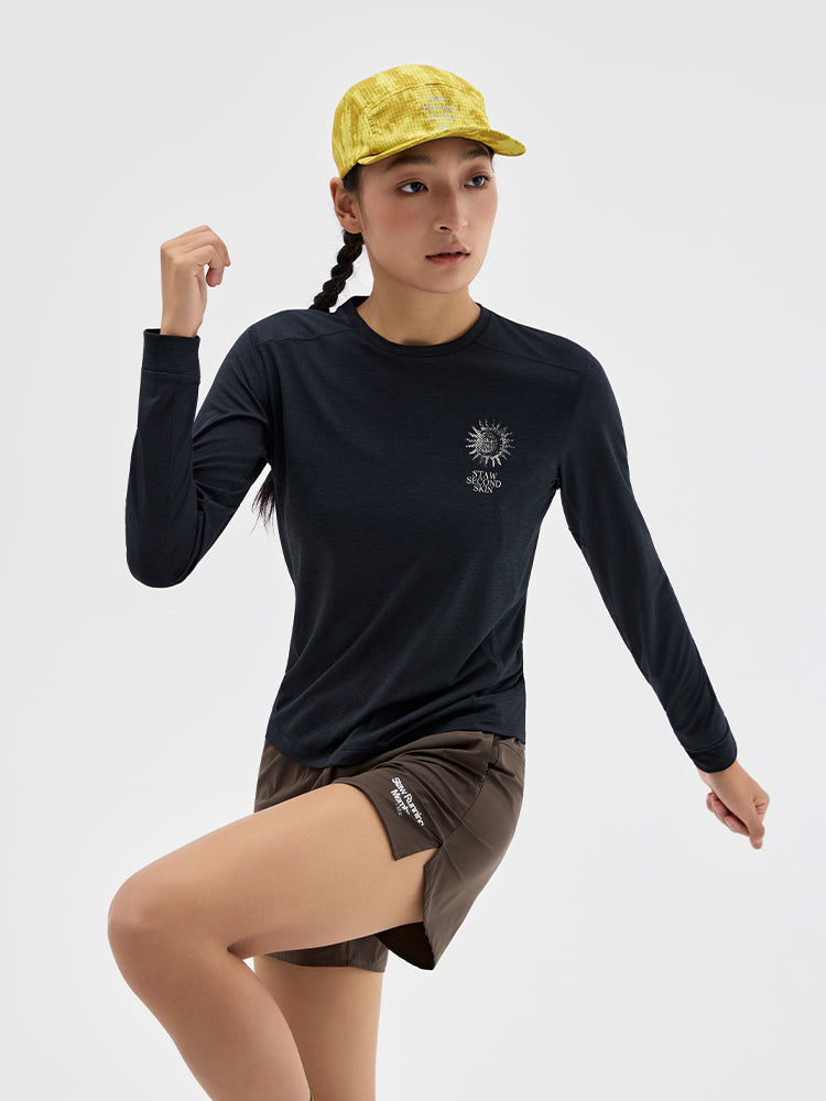 Nature Force Runner Printed Long-Sleeve Top