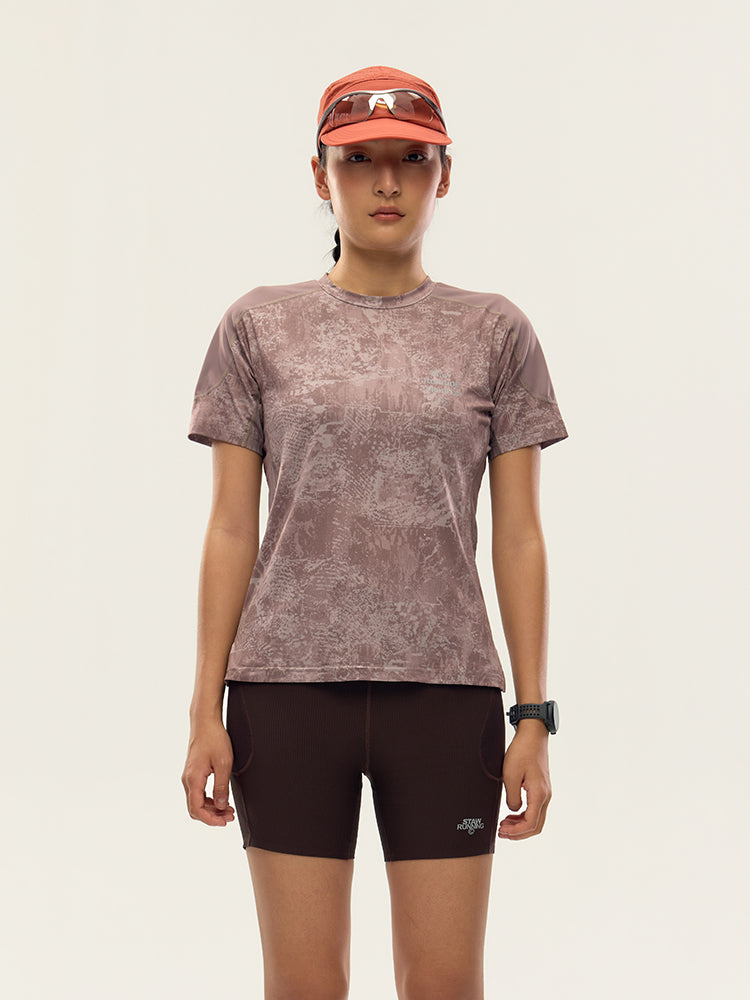 Printed Zoned Running Short Sleeve