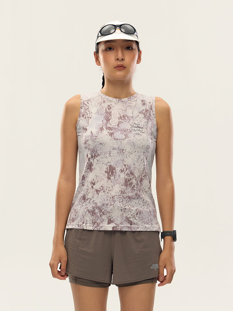 Printed Zoned Sports Tank Top