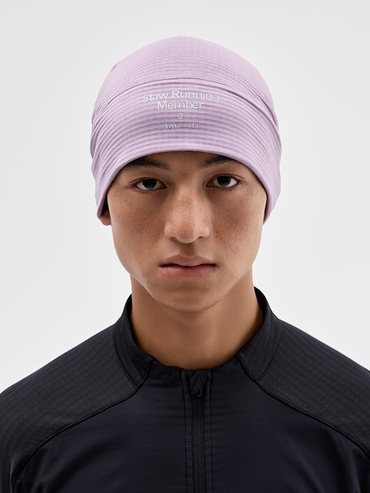 Grid Fleece Running Beanie