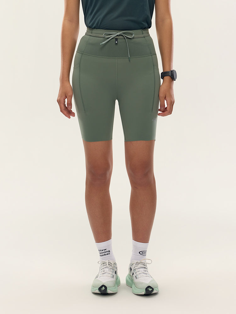 Henwen Waist Pack Compression Running Shorts