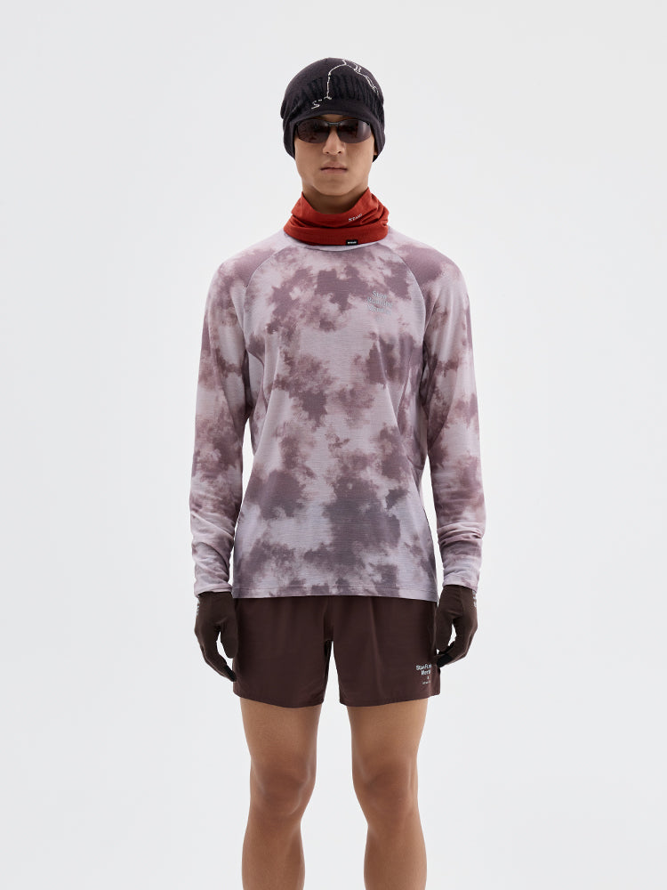 Printed Wool Athletic Long Sleeve