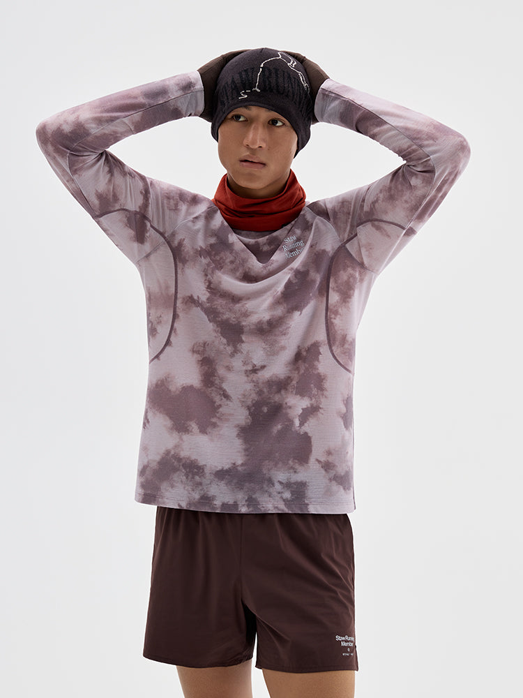 Printed Wool Athletic Long Sleeve