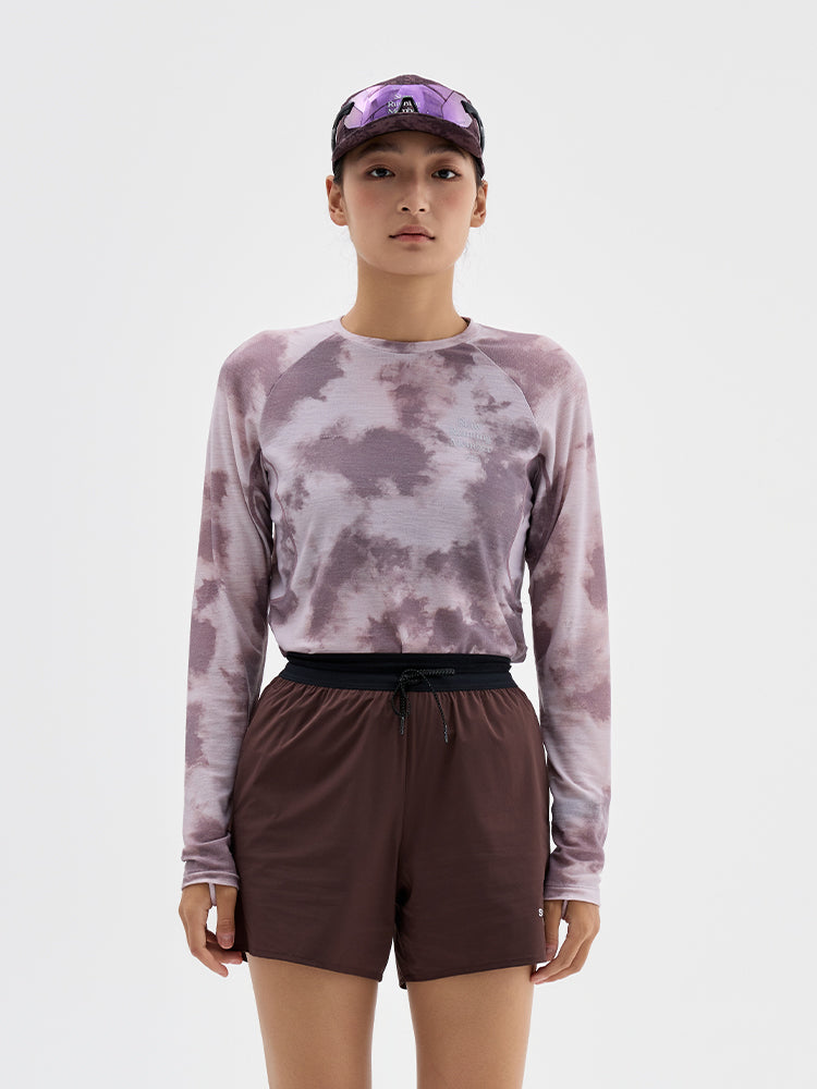 Printed Wool Athletic Long Sleeve