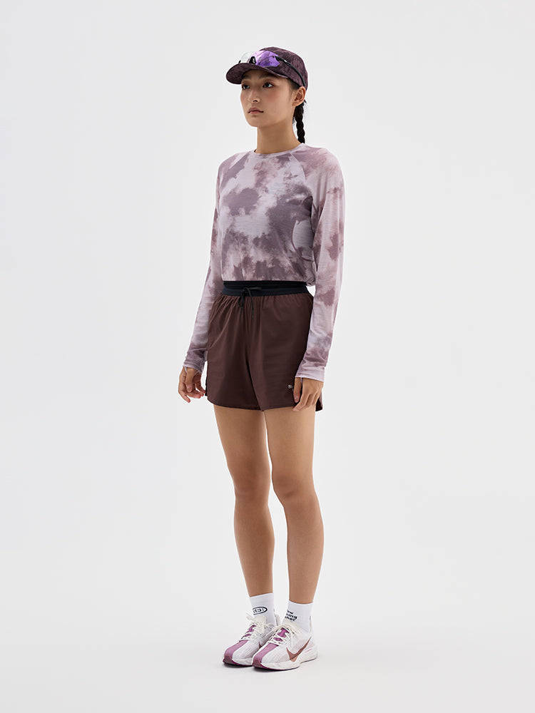 Printed Wool Athletic Long Sleeve